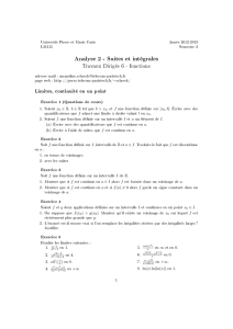 Analyse 2 - Suites et intégrales