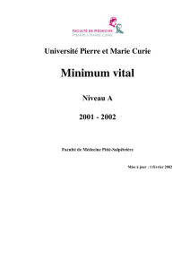 Minimum vital - CHUPS – Jussieu
