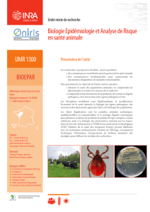 UMR 1300 BIOEPAR Biologie Epidémiologie et Analyse de Risque