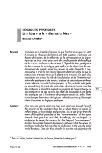 Logiques pratiques : le « faire