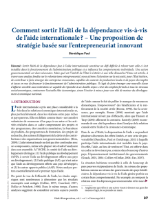 Comment sortir Haïti de la dépendance vis-à
