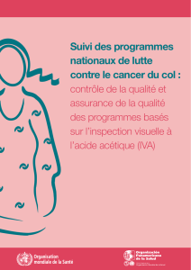 Suivi des programmes nationaux de lutte contre le cancer du col :