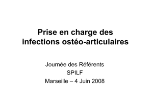 Prise en charge des infections ostéo-articulaires