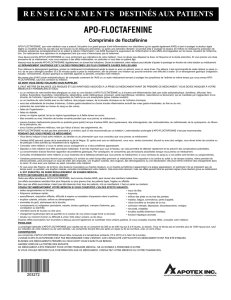 Apo-Floctafenine Patient Information Leaflet (French)