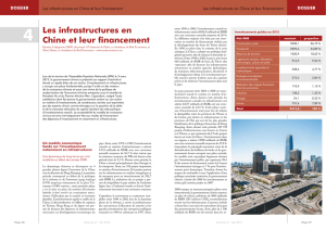 Les infrastructures en chine et leur financement