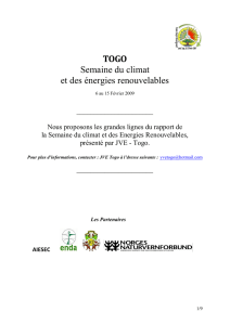 TOGO Semaine du climat et des énergies renouvelables