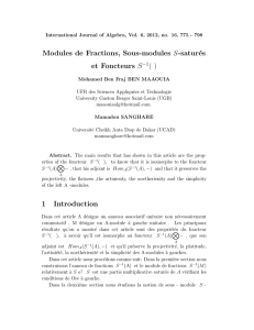 Modules de Fractions, Sous-modules S