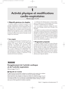 Activité physique et modifications cardio