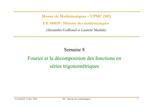 Fourier et la décomposition des fonctions en séries trigonométriques