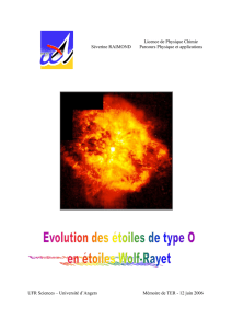 Evolution des étoiles de type O en étoiles Wolf-Rayet