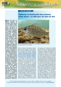 PPréserver la biodiversité des poissons d`eau douce : un défi