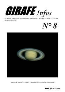GIRAFE Infos n°8 - l`astro
