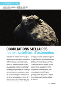 Occultations stellaires par les satellites d`astéroïdes