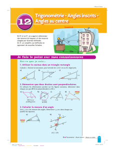 Trigonométrie - Angles inscrits