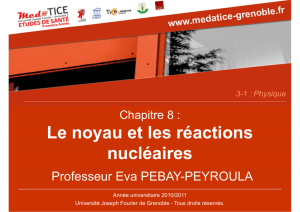 Le noyau et les réactions nucléaires