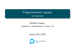 Programmation Logique - Frédéric RAYAR`s Homepage