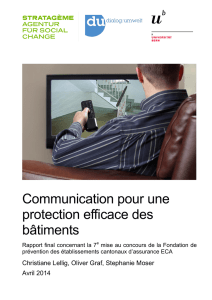 Communication pour une protection efficace des bâtiments