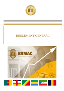 Règlement général de la BVMAC