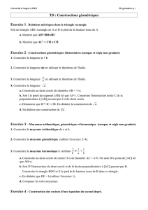 TD Constructions géométriques