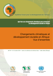 Changements climatiques et développement durable en Afrique