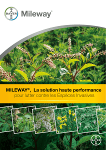 Brochure Mileway - Lutte contre les espèces invasives