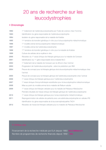 20 ans de recherche sur les leucodystrophies