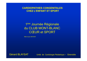 cardiopathies congenitales - Club des Cardiologues du Sport