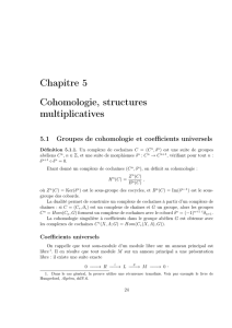Ch5: Cohomologie, structures multiplicatives - IMJ-PRG