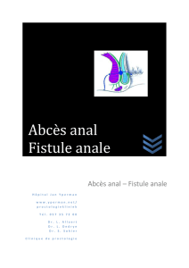 Abcès anal Fistule anale