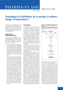 Clopidogrel et inhibiteurs de la pompe à protons: danger d