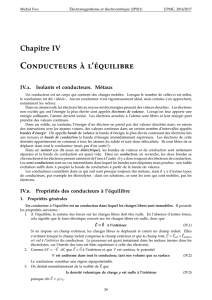 Conducteurs à l`équilibre