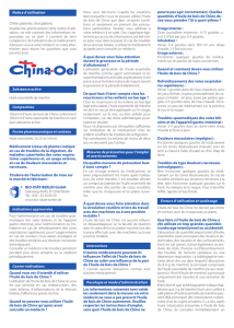 Notice d`utilisation Chère patiente, cher patient, Substance active