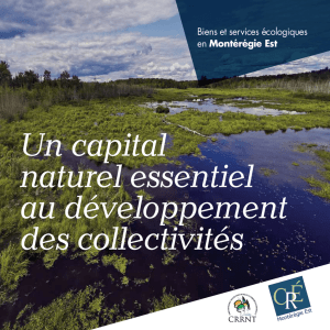 Biens et services écologique en Montérégie Est