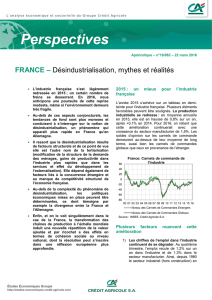 FRANCE – Désindustrialisation, mythes et réalités