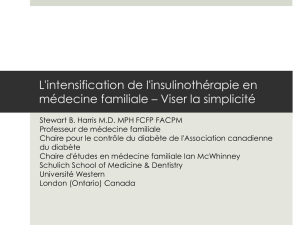 L`intensification de l`insulinothérapie en médecine familiale – Viser