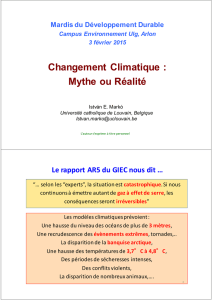 Changement Climatique : Mythe ou Réalité