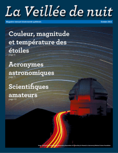 Couleur, magnitude et température des étoiles Acronymes