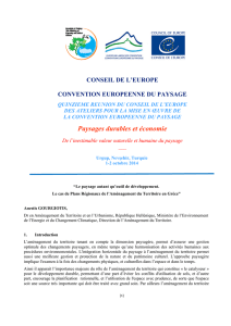 Paysages durables et économie - Coe