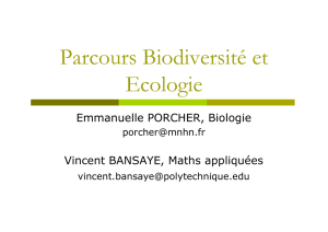 Parcours Biodiversité et Ecologie