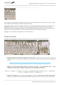 Épigraphie (initiation et histoire des arts) – L`arc de Titus à Rome