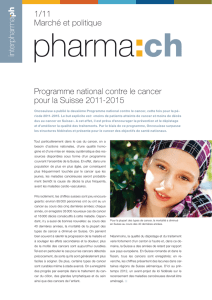 Programme national contre le cancer pour la Suisse 2011