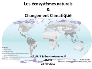 les changements climatiques et les écosystèmes naturels