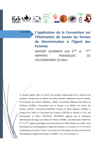 16-JUN-10 Mali - Rapport alternatif à la CEDEF (FINAL)