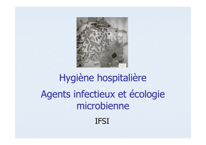 Agents infectieux et ecologie microbienne