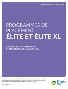 Programmes de placement Élite et Élite XL