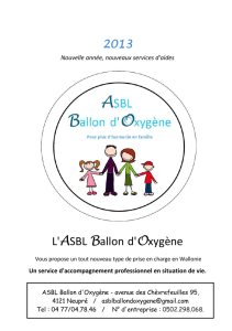L`ASBL Ballon d`Oxygène