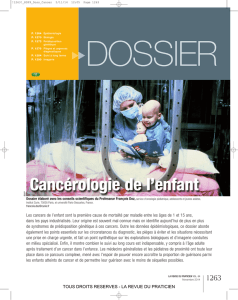 Dossier "Cancérologie de l`enfant".