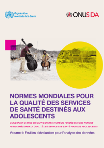 Volume 4: Feuilles d`évaluation pour l`analyse des données