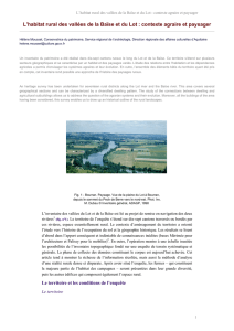 L`habitat rural des vallées de la Baïse et du Lot : contexte agraire et