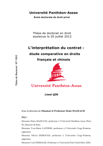 L`interprétation du contrat - Docassas - Université Panthéon